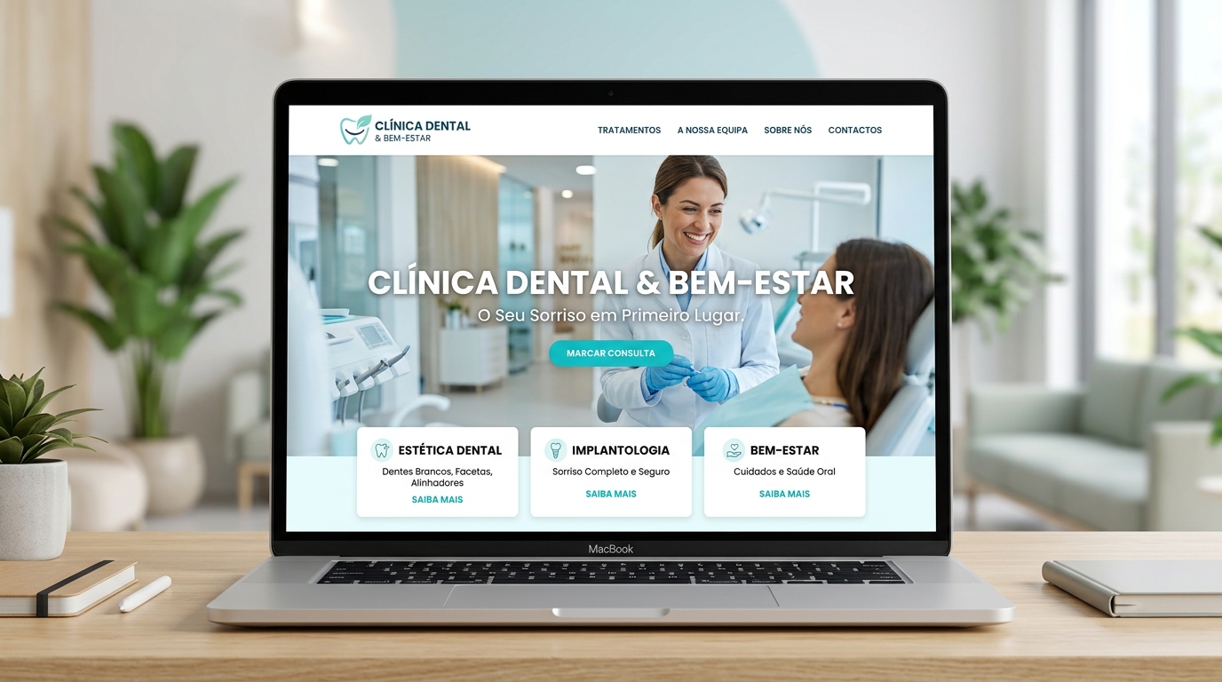 Mockup Clínica Dental em Português