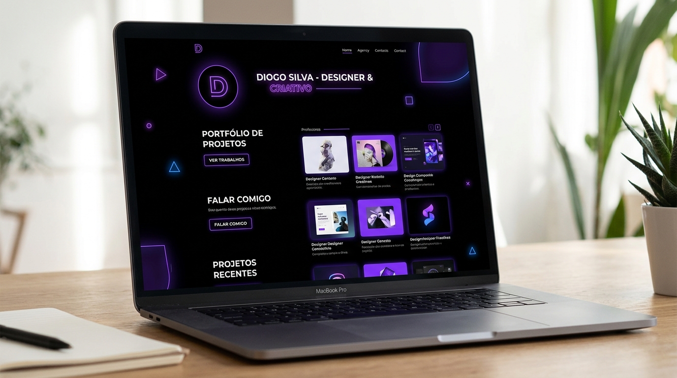 Mockup Portfólio Criativo em Português